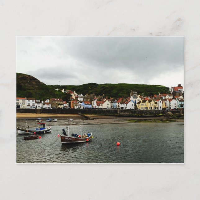 Postal Barco en Staithes (Anverso)