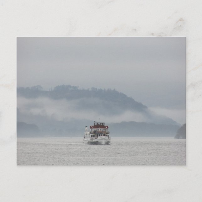 Postal Barco En Windermere - Postcard Del Distrito Del La (Anverso)