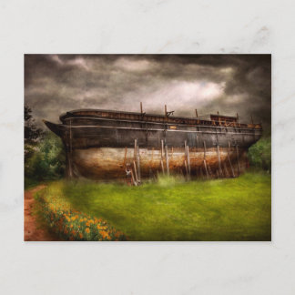 Postal Barco - La construcción del Arca de Noé