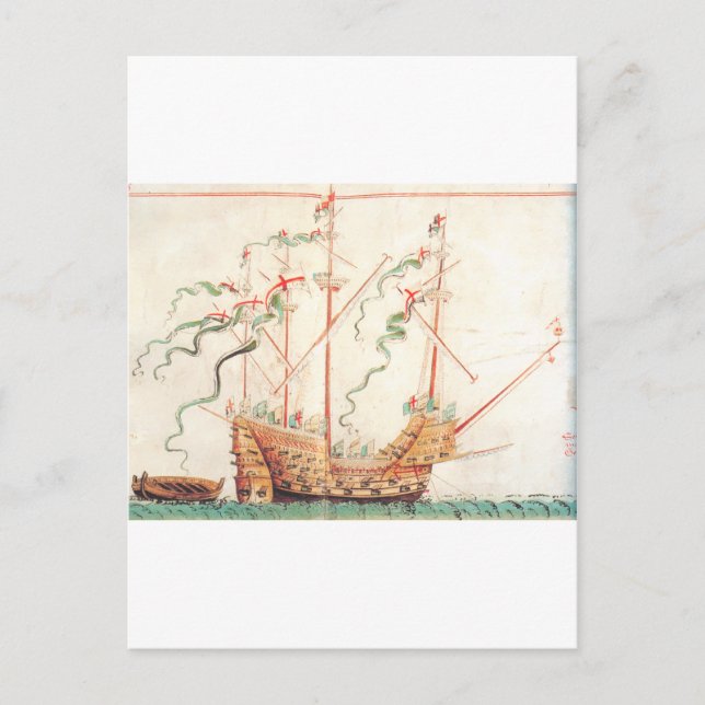 Postal Barco naval medieval (Anverso)