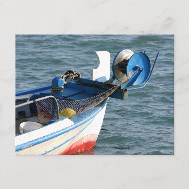 Postal Barco pesquero en Katakolon, Grecia (Anverso)