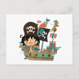Postal Barco pirata y pirata