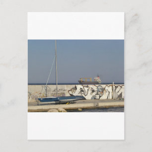 Postal Barco que sale de Varna