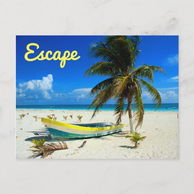 Postal Barco Sandy Beach Caribe México (Anverso)