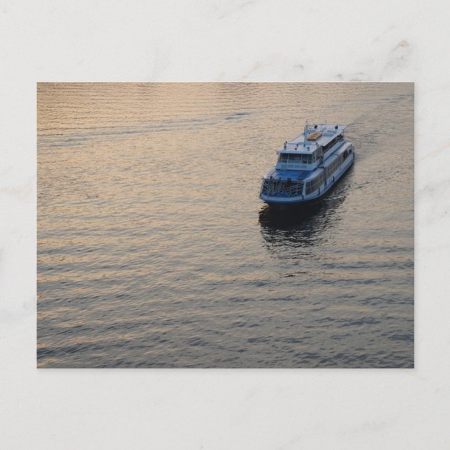 Postal Barco solitario (Anverso)