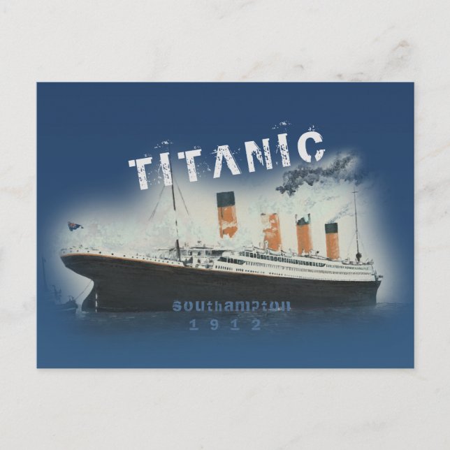 Postal Barco Titanic Blue Southampton 1912 (Anverso)