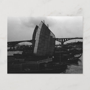 Postal Barco vintage China Changsha xiang jiang