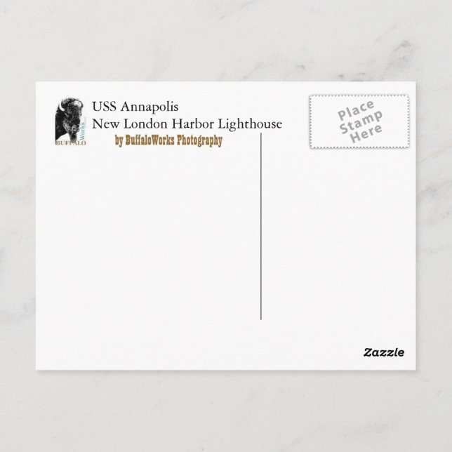 Postal Barco y faro (Reverso)