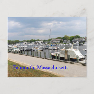Postal barcos atracados en Falmouth Massachusetts