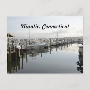 Postal barcos atracados en un puerto deportivo de Connect