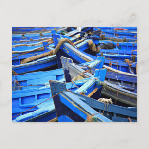 Postal Barcos azules