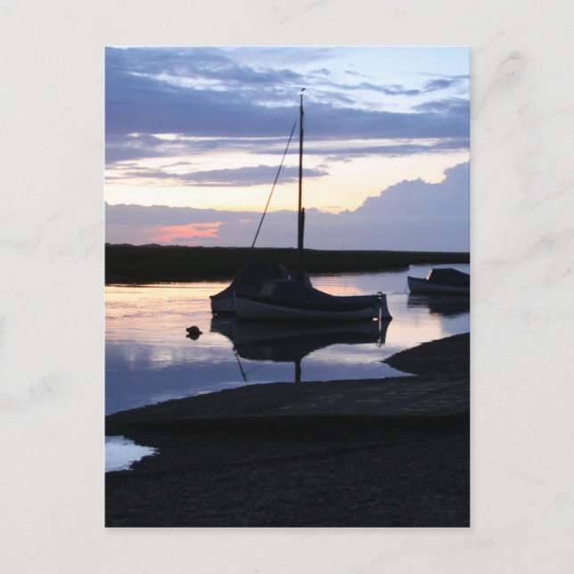 Postal Barcos Blakeney al atardecer (Anverso)