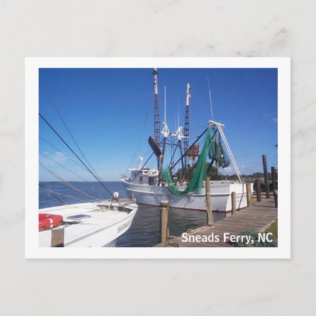 Postal Barcos camaroneros (Anverso)