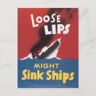 Postal Barcos con los labios sueltos