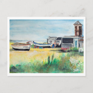 Postal Barcos de Aldeburgh en la playa Arte costero de Su