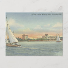 Postal Barcos de Bradenton Florida vivenciales en el río 