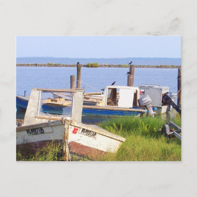 Postal Barcos de cangrejo (Anverso)