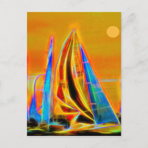 Postal Barcos de Carreras