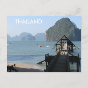 Postal Barcos de larga cola de la bahía de Phangnga en Ta