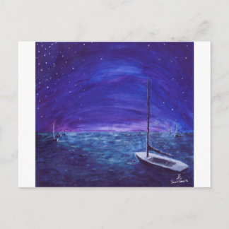 Postal Barcos de noche