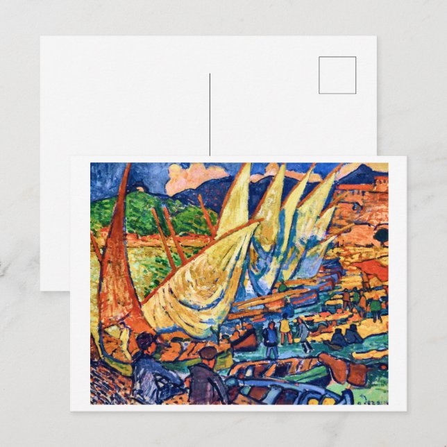 Postal Barcos de Pesca, Collioure | Andre Derain | (Anverso / Reverso)