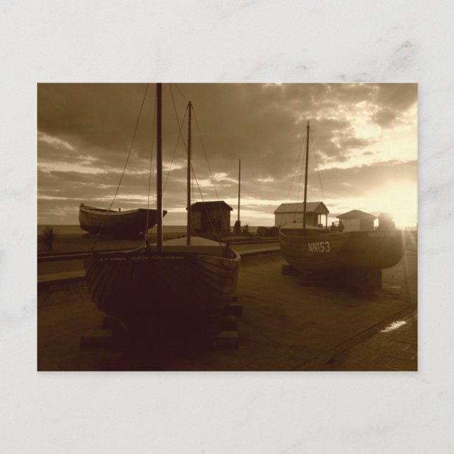 Postal Barcos de Pesca de Brighton (Anverso)