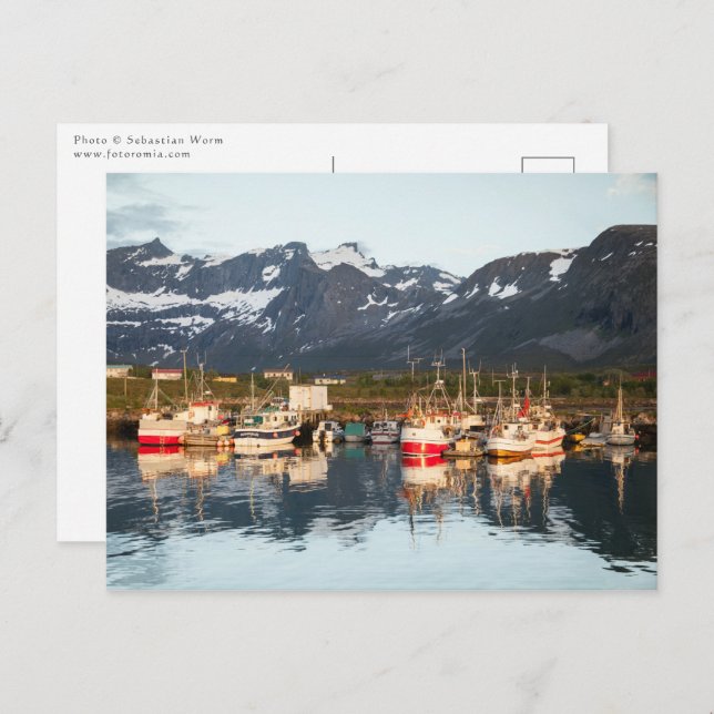 Postal Barcos de pesca de Noruega (Anverso / Reverso)