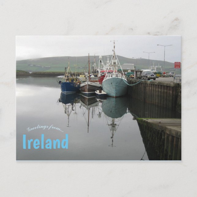 Postal Barcos de pesca Dingle Harbour County Kerry Irelan (Anverso)
