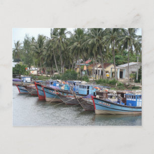 Postal Barcos de pesca, Hoi An, Vietnam