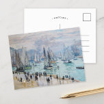 Postal Barcos de pesca que salen del puerto | Claude Mone<br><div class="desc">Barcos pesqueros que salen del puerto, Le Havre (1874) del impresionista francés Claude Monet. La pintura original de arte fino es un aceite sobre lienzo que representa un paisaje marino abstracto con barcos en el agua y personas en primer plano. Utilice las herramientas de diseño para agregar texto personalizado o...</div>