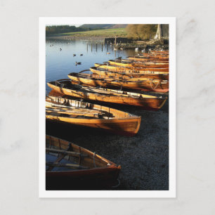 Postal Barcos de remo de madera - Derwentwater, distrito