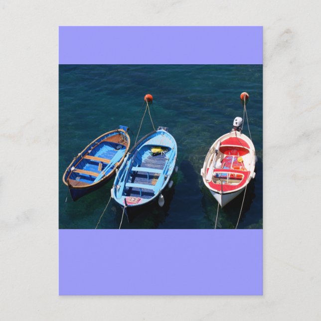 Postal Barcos de Riomaggiore (Anverso)