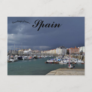 Postal Barcos de Santander Cantabria España