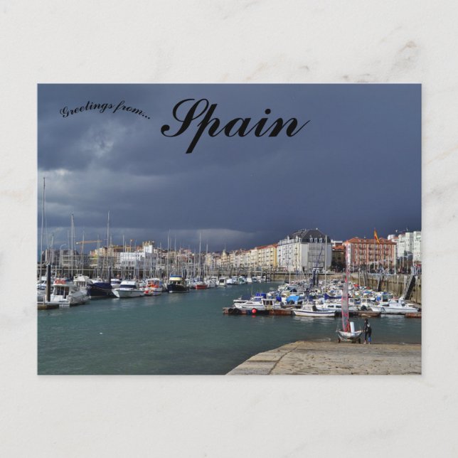 Postal Barcos de Santander Cantabria España (Anverso)