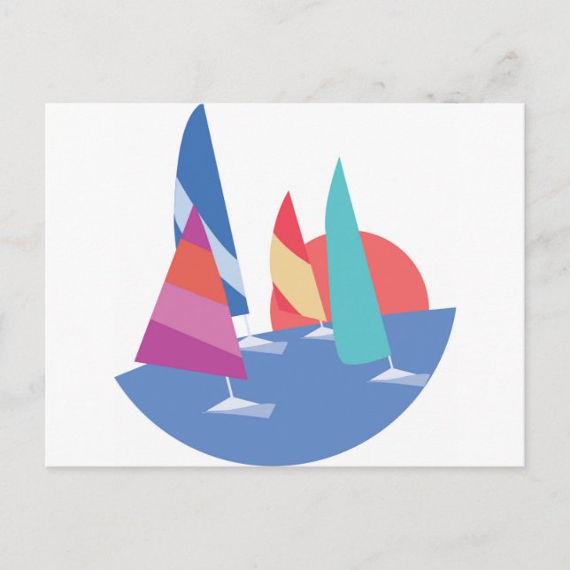 Postal Barcos de vela (Anverso)