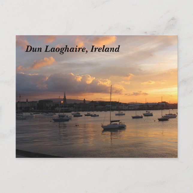 Postal Barcos de vela al atardecer (Anverso)