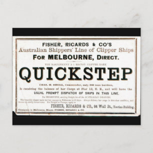 Postal Barcos de vela Clipper Quickstep 1859