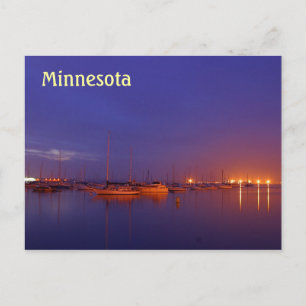 Postal Barcos de vela de Minnesota en el puerto deportivo