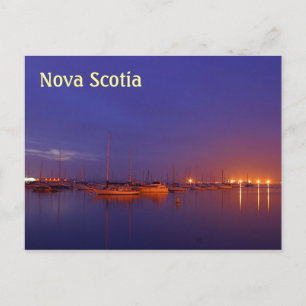 Postal Barcos de vela de Nueva Escocia en el puerto depor