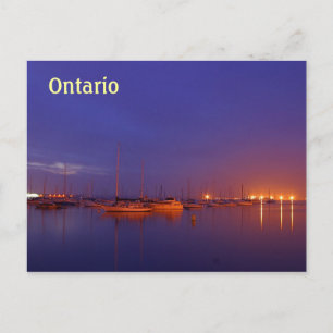Postal barcos de vela de Ontario en marina al atardecer p