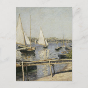 Postal Barcos de vela en Argenteuil por Gustave Caillebot