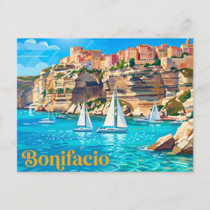 Postal Barcos de vela en Bonifacio Francia
