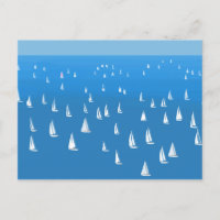 Barcos de vela en el mar azul profundo - Regatta