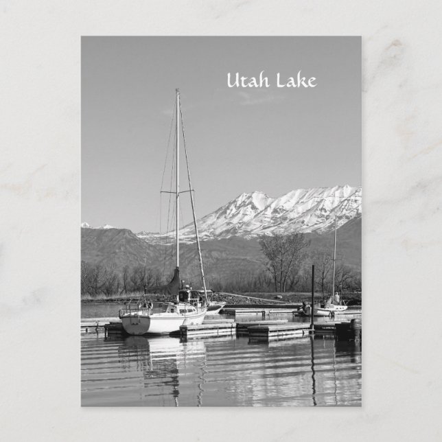 Postal Barcos de vela en el Parque Estatal del Lago Utah (Anverso)