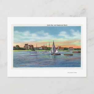 Postal Barcos de vela en Lewis Bay, Englewood Beach View