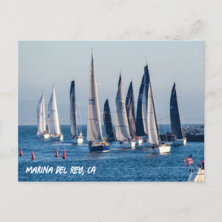 Postal Barcos de vela entran al canal principal - Marina 