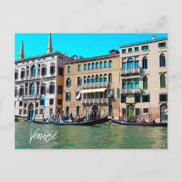 Postal Barcos del Gran Canal Gondola de Venecia