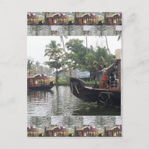 Postal Barcos del RÍO KERALA India
