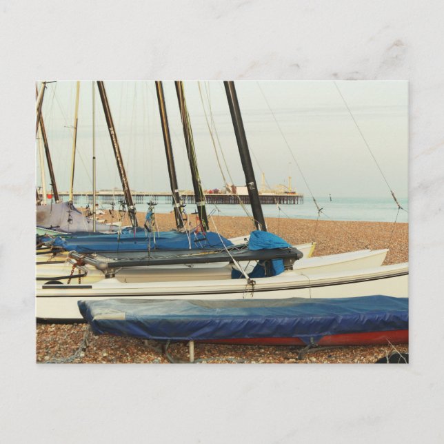 Postal Barcos en Brighton, Reino Unido (Anverso)