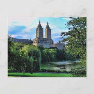Postal Barcos en el lago Central Park, San Remo